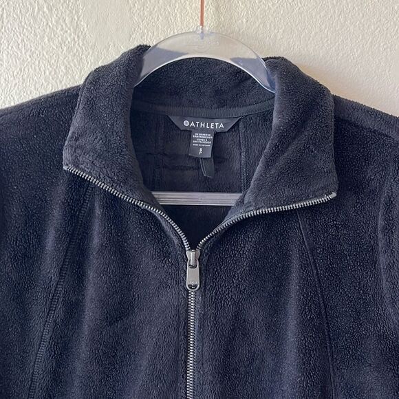 Athleta Double Cozy Karma Recover Full Zip Fuzzy Fleece Jacket - Picture 5 of 12